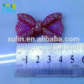 40mm*25 mm AB plated small bow flat back resin rhinestone